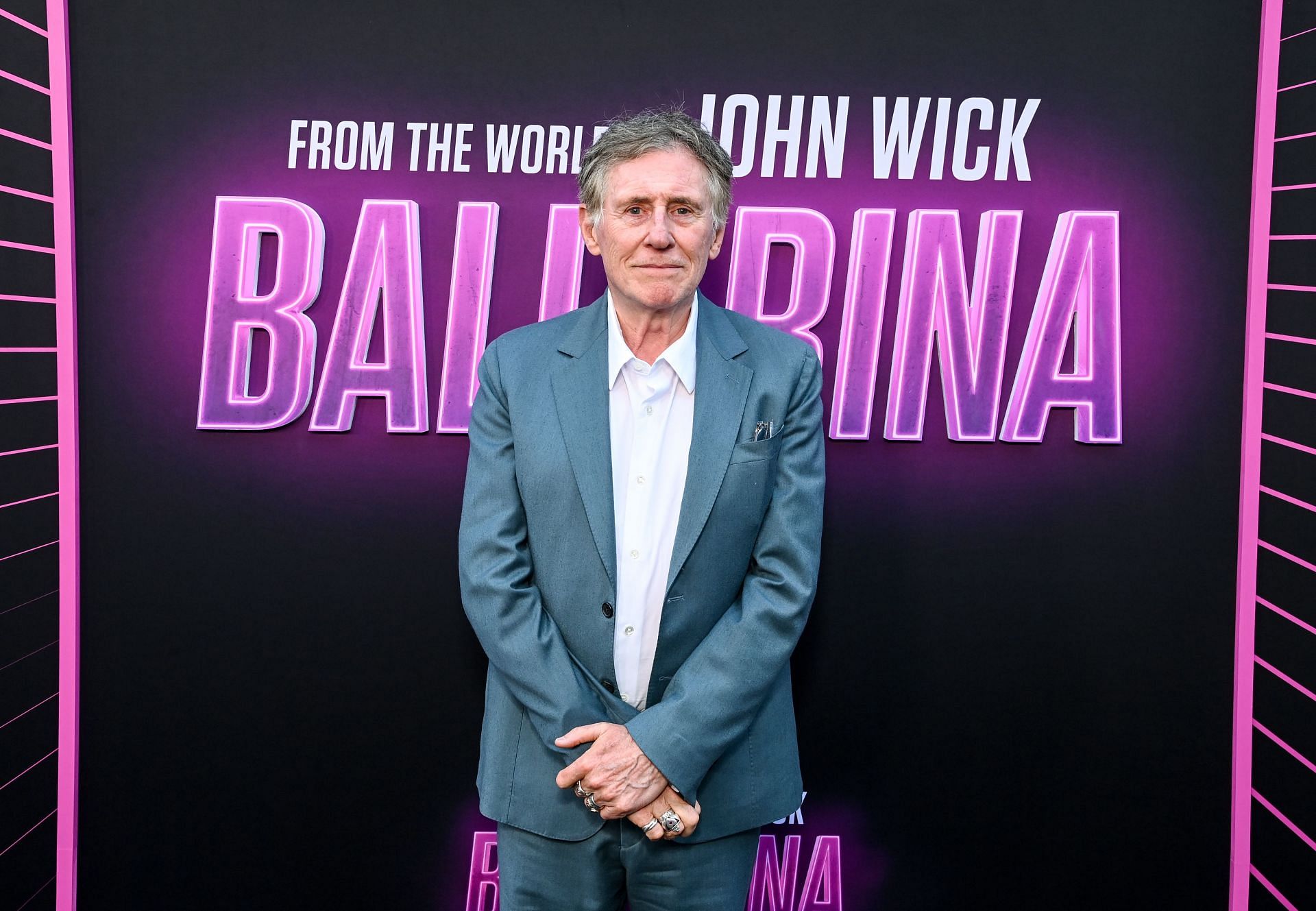 Gabriel Byrne attends the special screening of Ballerina (Photo by Jon Kopaloff/Getty Images for Lionsgate)